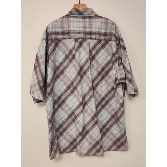 Vintage Y2K Southpole Shirt Blue Plaid Button Up Hip Hop Casual Baggy Mens 2XL - Picture 2 of 10